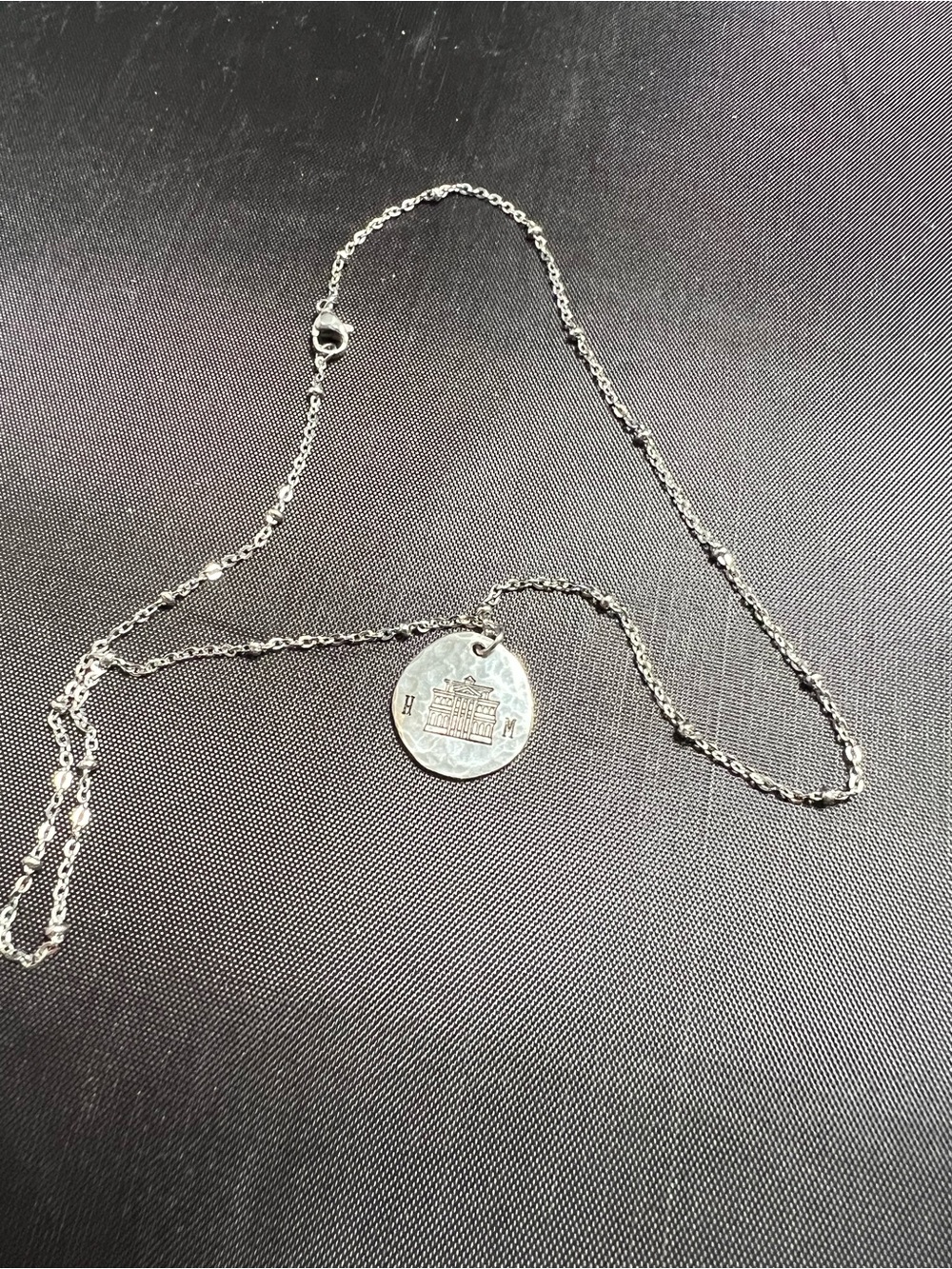 Disney Haunted Mansion Hammered Sterling Silver Charm Pendant Necklace